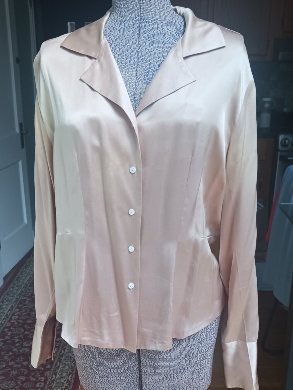 Banana Republic Rose Colored Silk Blouse